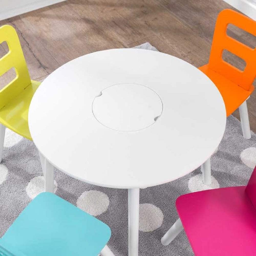 Buy Kidkraft Round Storage Table and 4 Chair Set | Yallatoys.com