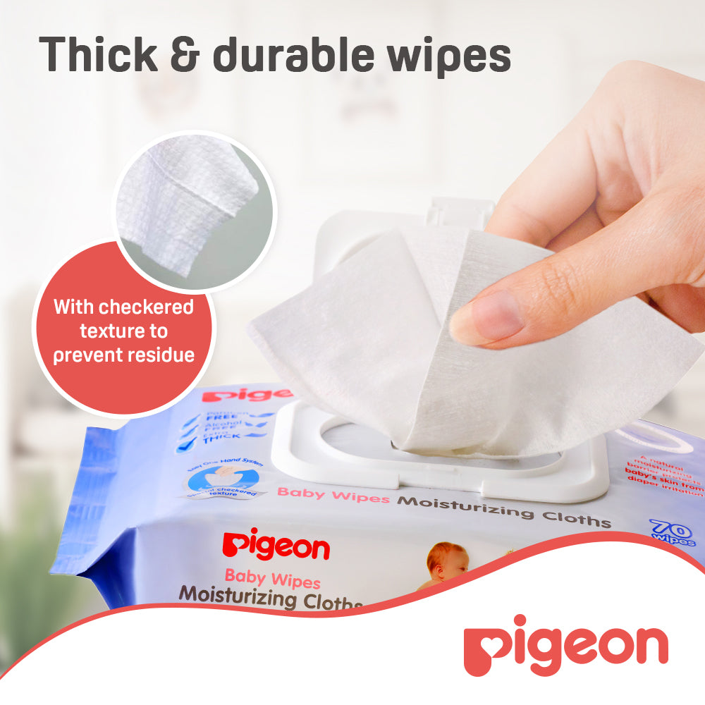 Pigeon Baby Wipes Moisturizing Cloths 70 Sheets Pigeon Yallatoys