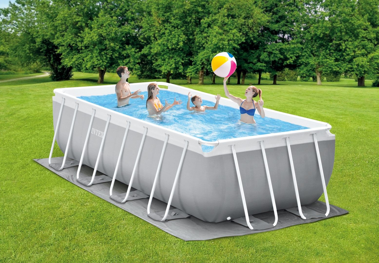 Buy Intex Prism Frame Premium Pool 4.8m x 2.4m x 1.07m (Free Installation in 24hrs) | Yallatoys.com