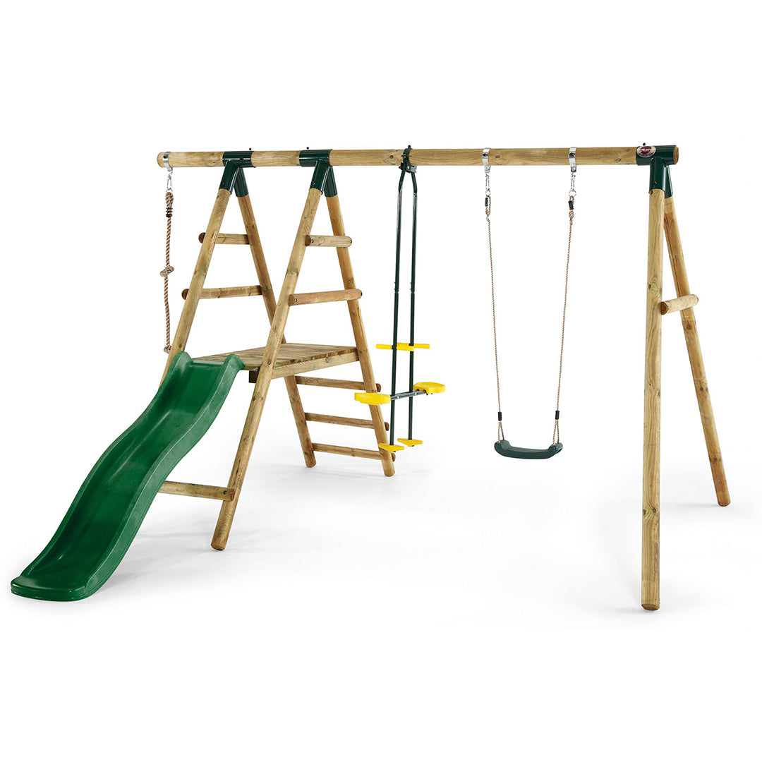 Buy Plum Meerkat Wooden Garden Swing Set and Climbing Frame | Yallatoys.com