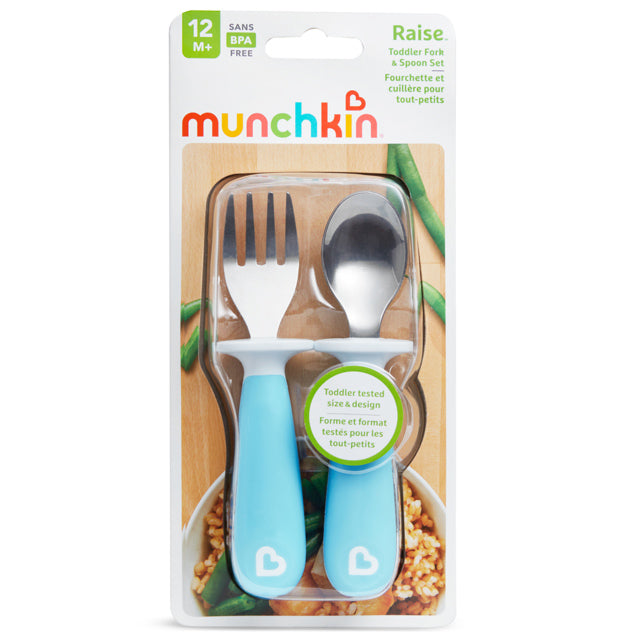 Munchkin - Raise Toddler Fork &Spoon 2pk Munchkin Yallatoys
