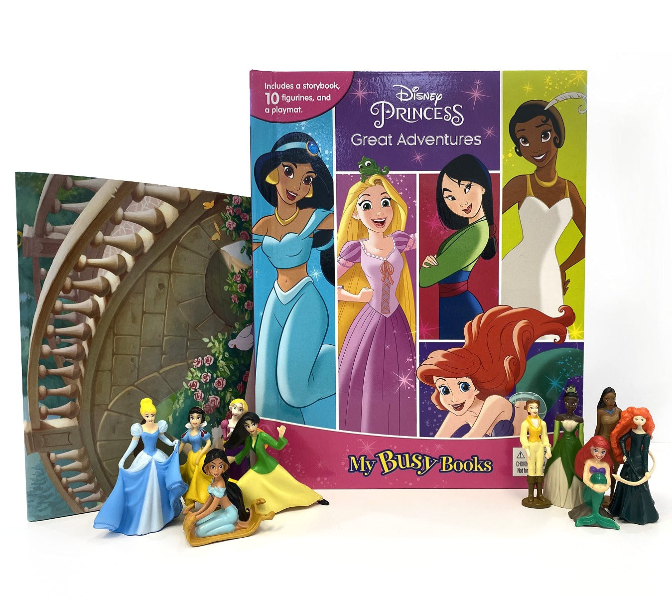 Buy Phidal Disney Princess Great Adventures My Busy Books with 10 Figurines | Yallatoys.com