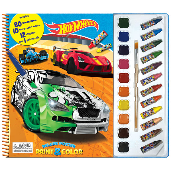 Buy Phidal Mattel Hot Wheels Deluxe Poster Paint & Color Activity Kit | Yallatoys.com