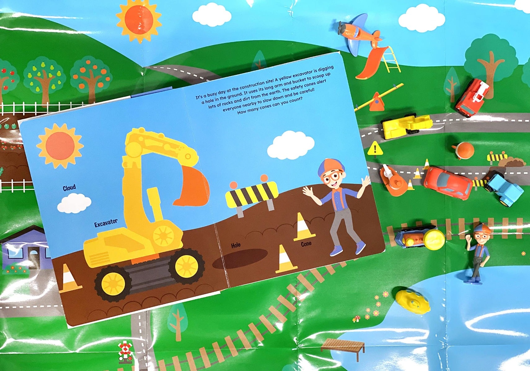 Buy Phidal Moonbug Blippi My Busy Books with 10 Vehicles | Yallatoys.com