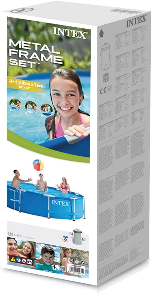 Buy Intexmetal Frame Pool Set 3.05m x 0.76m (Free Installation in 24hrs) | Yallatoys.com