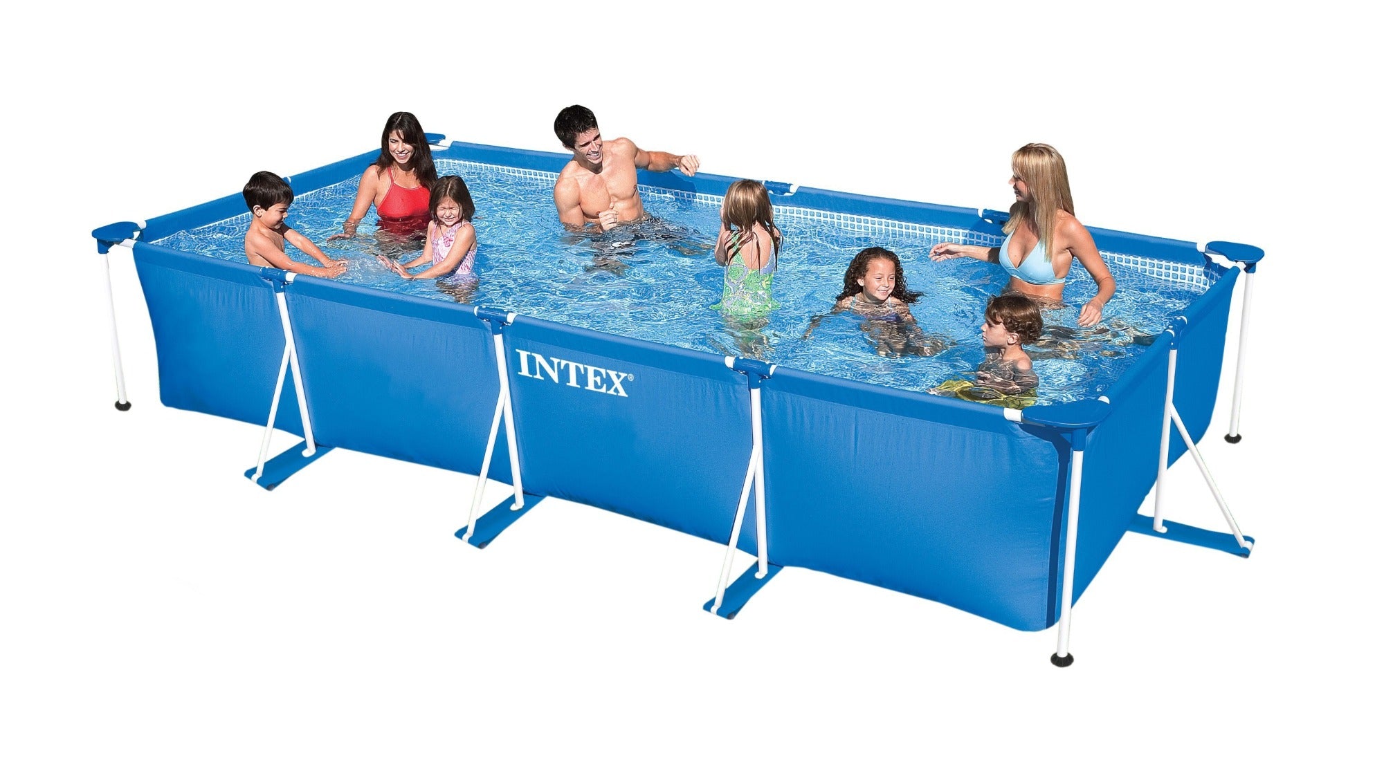 Buy Intex Rectangular Metal Frame Pool 3m x 2m x 0.75m | Yallatoys.com