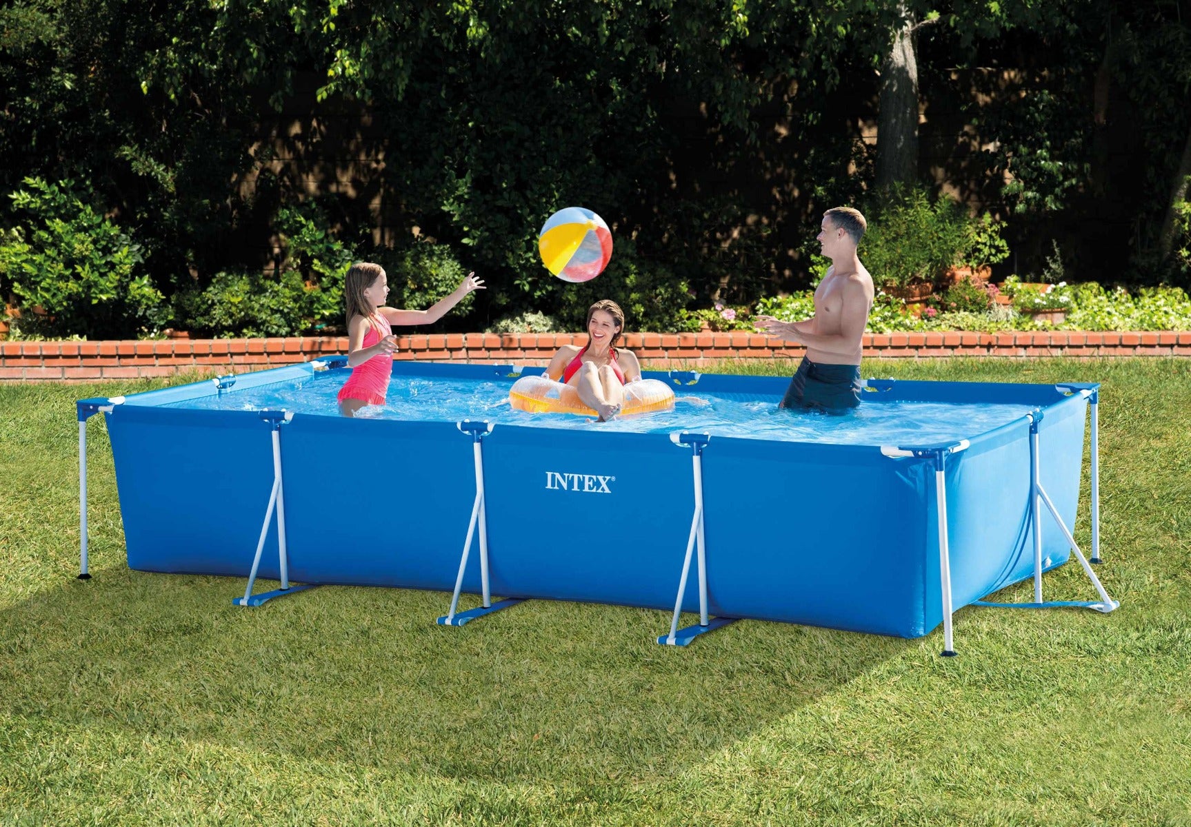 Buy Intex Rectangular Outdoor Pool Frame 4.5m x 2.2m x 0.84m (Free Installation in 24hrs) | Yallatoys.com