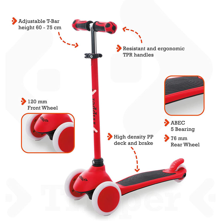 Buy Mondo On & Go Scooter 3 wheel Tripper Red | Yallatoys.com
