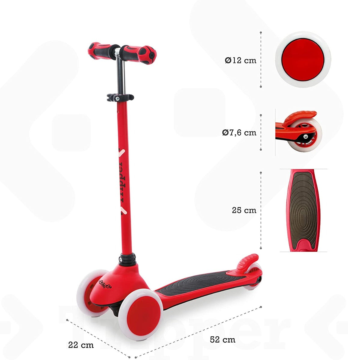 Buy Mondo On & Go Scooter 3 wheel Tripper Red | Yallatoys.com