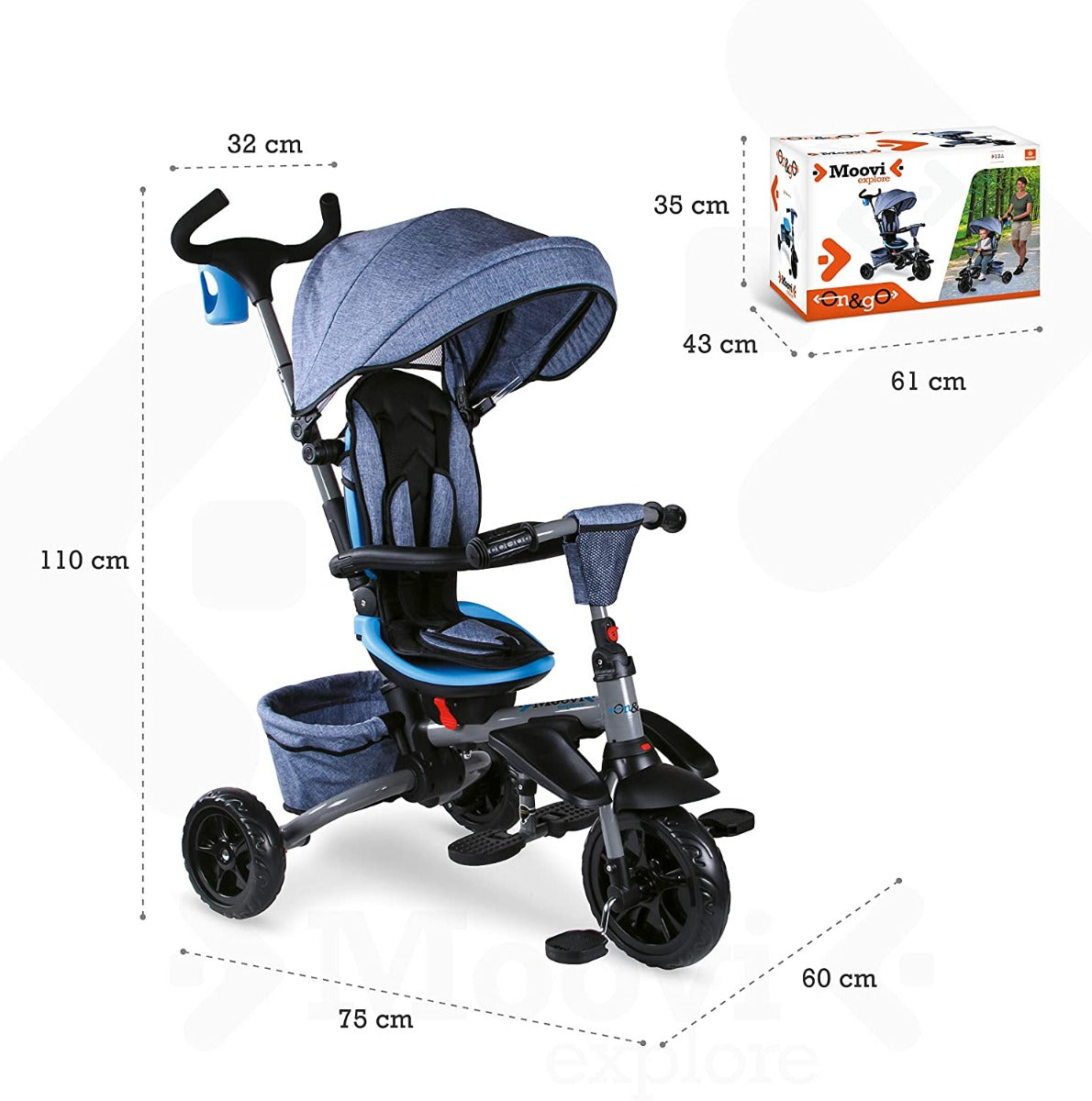 Buy Mondo On & Go Trike Explore Blue | Yallatoys.com