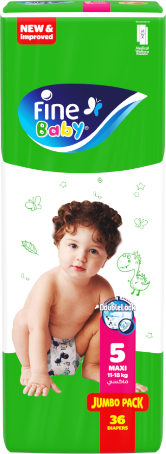 Fine Diaper.Jumbo Maxi 5 11 18Kg  36S. Fine Yallatoys