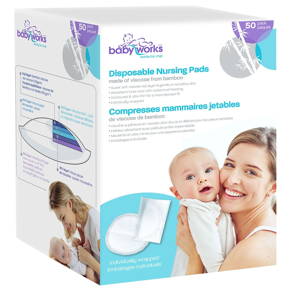 Baby Works Bamboo Disposable Nursing Pads Baby Works Yallatoys