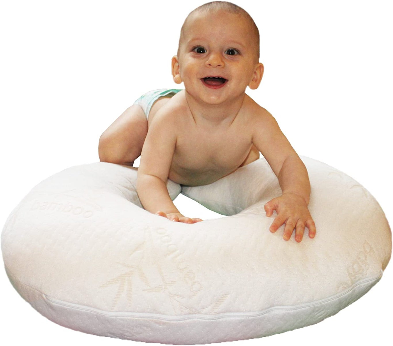 Baby Works Feeding Pillow With Memory Foam White Baby Works Yallatoys
