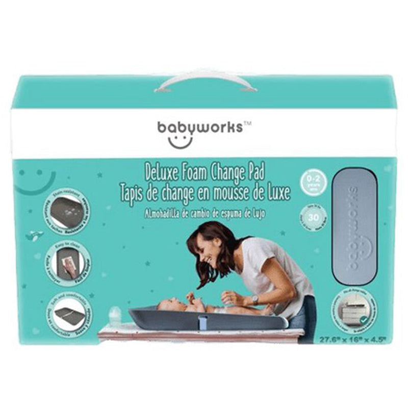 Baby Works Deluxe Foam Changing Pad Grey Baby Works Yallatoys