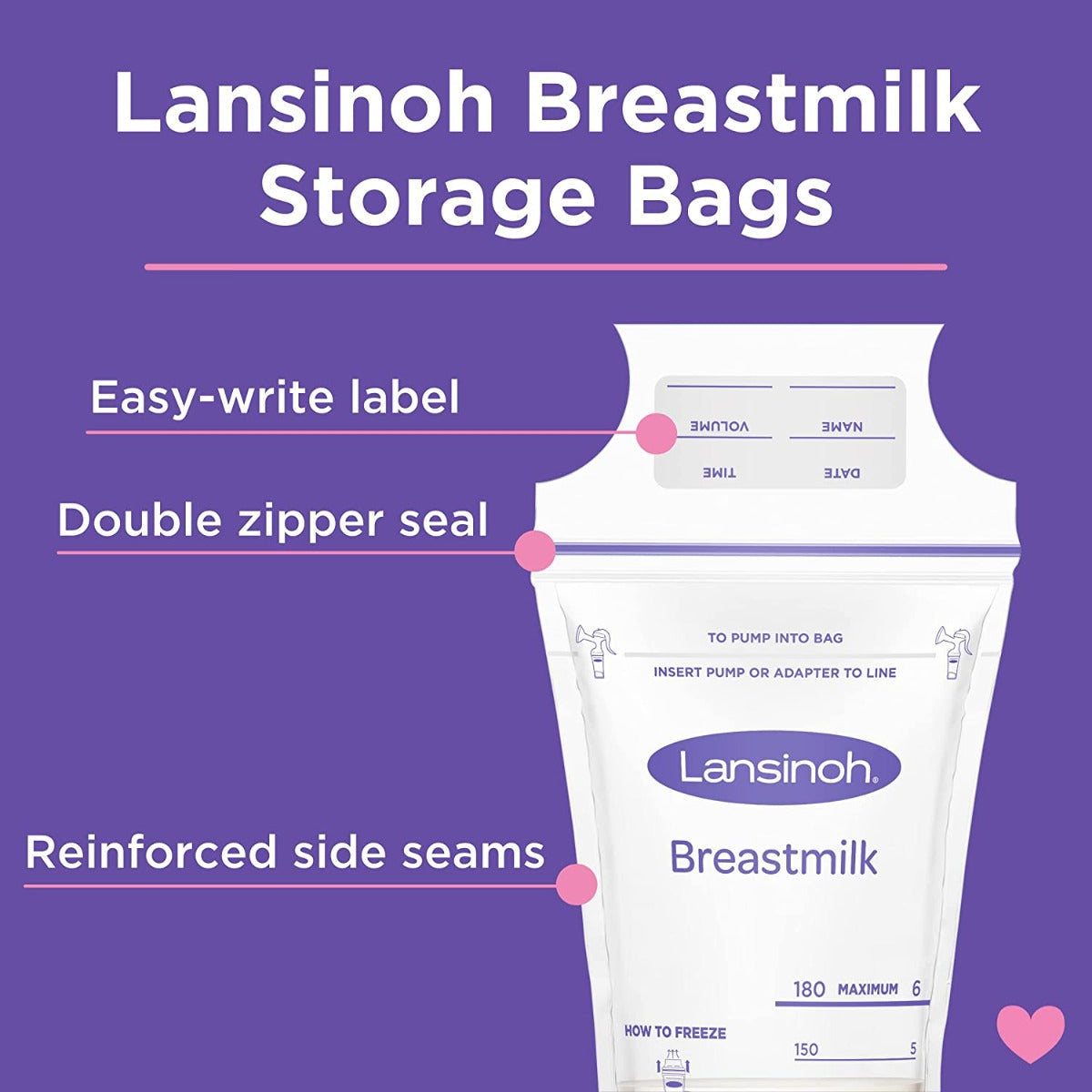 Lansinoh  50 Breastmilk Storage Bags Lansinoh Yallatoys