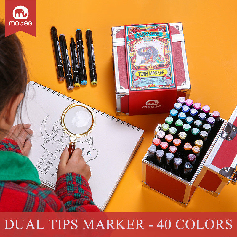 Buy Mobee Twin 80 Colours Marker Dual Tip | Yallatoys.com