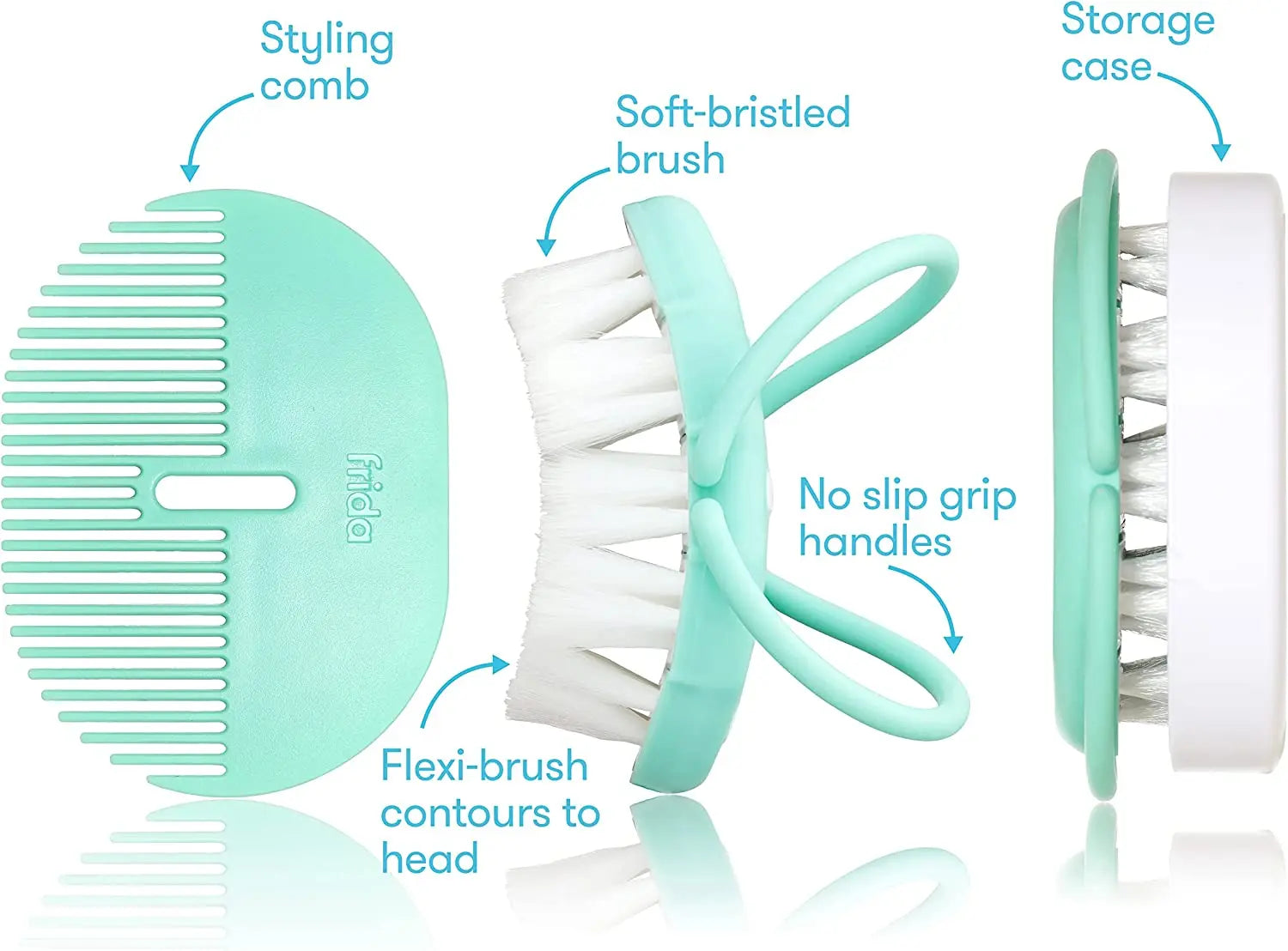 Fridababy Infant Head Hugging Hairbrush + Styling Comb Set Frida Baby Yallatoys