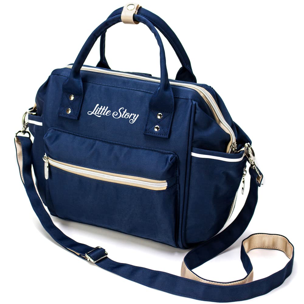 Little Story  Ace Diaper Bag Blue Beige Little Story Yallatoys