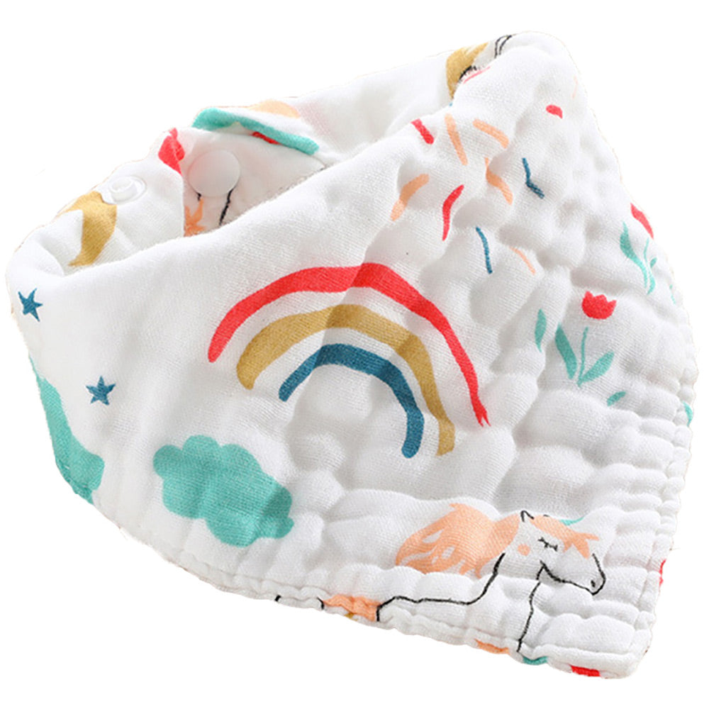 Little Story Muslin Bandana Bibs Set Of 2 Unicorn Little Story Yallatoys