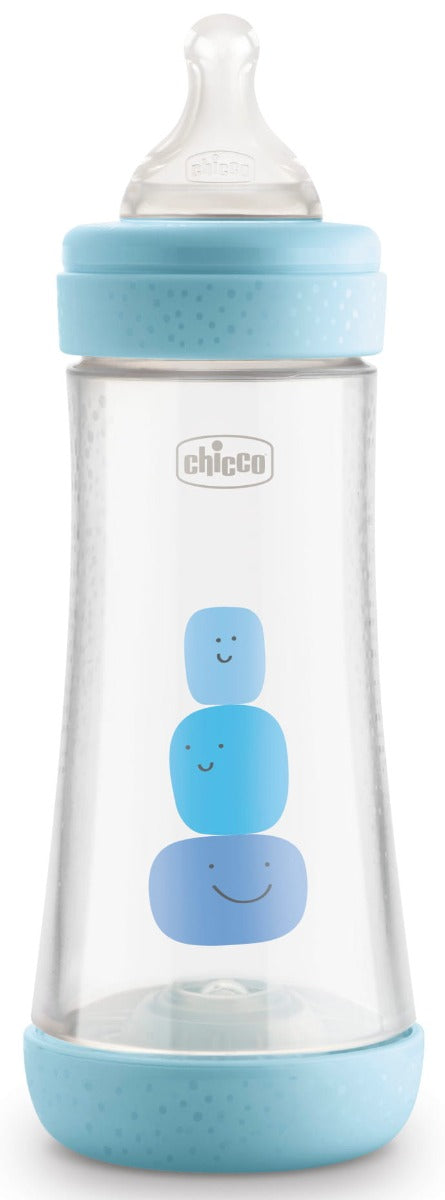 Chicco Perfect5 Bottle For Boys 4M+ - 300Ml - Fast Flow - Silicone Chicco Yallatoys