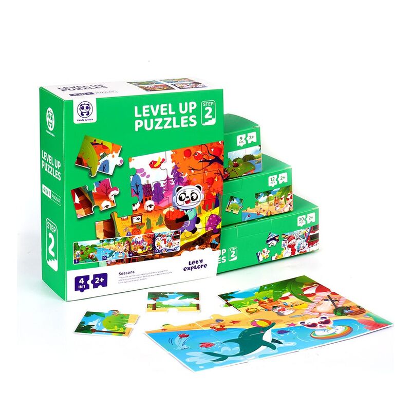 Buy Panda Juniors Level Up 4 in 1 Jigsaw Puzzle Step2 Seasons | Yallatoys.com