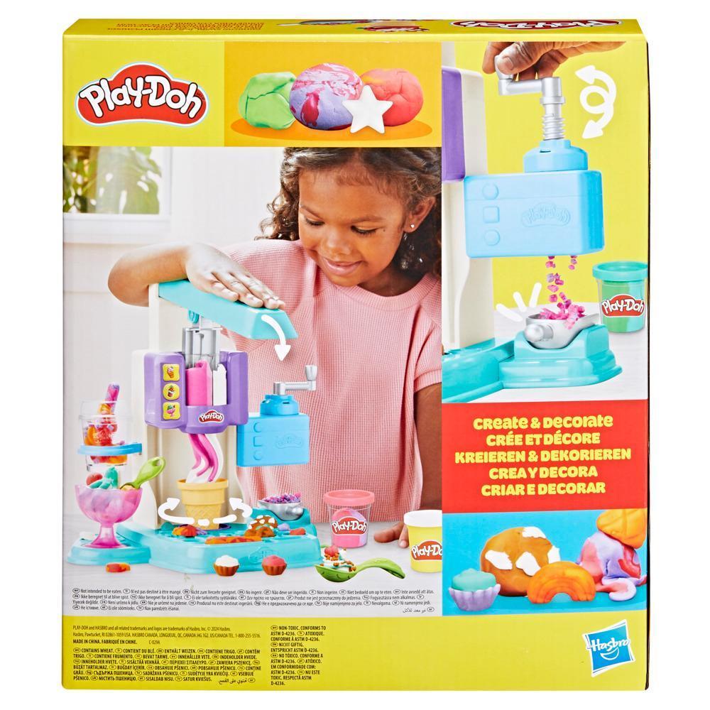 Buy Play doh rainbow swirl ice cream playset with 7 pretend play kitchen accessories | Yallatoys.com