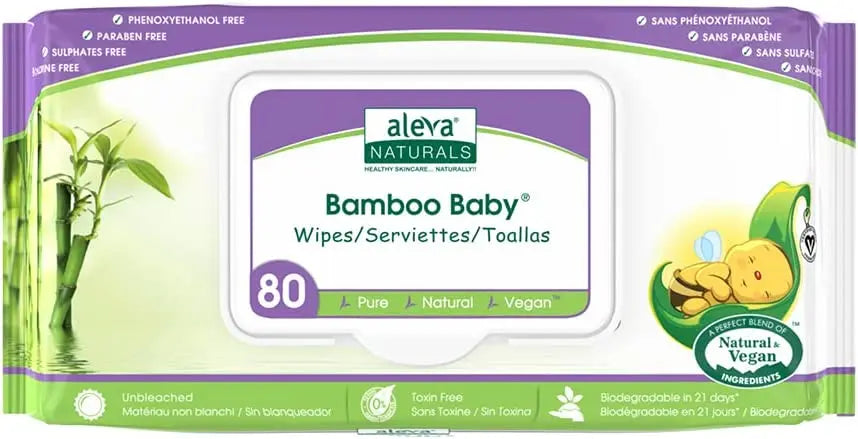 Aleva Naturals Bamboo Baby Wipes 80P Aleva Naturals Yallatoys