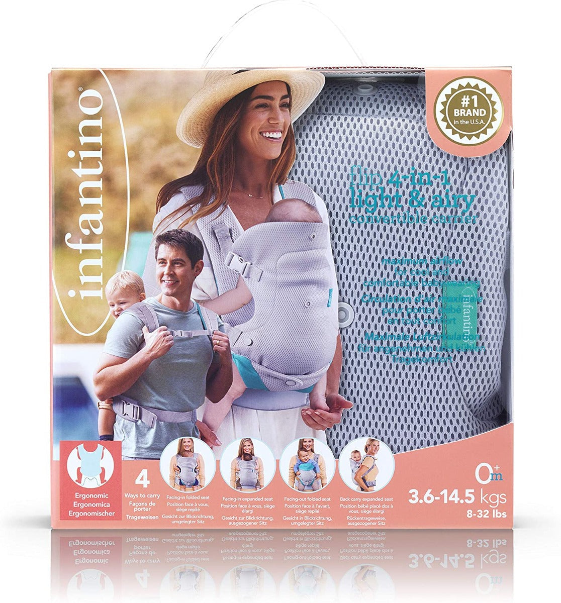 Infantino Flip 4 In 1 Light & Airy Convertible Carrier Infantino Yallatoys