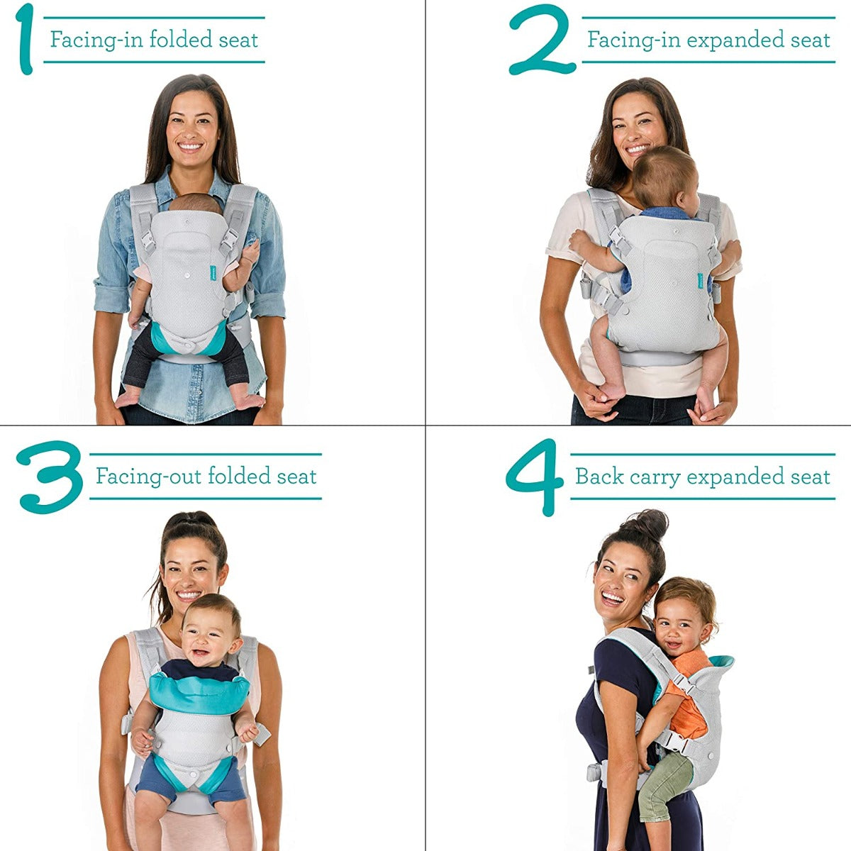 Infantino Flip 4 In 1 Light & Airy Convertible Carrier Infantino Yallatoys