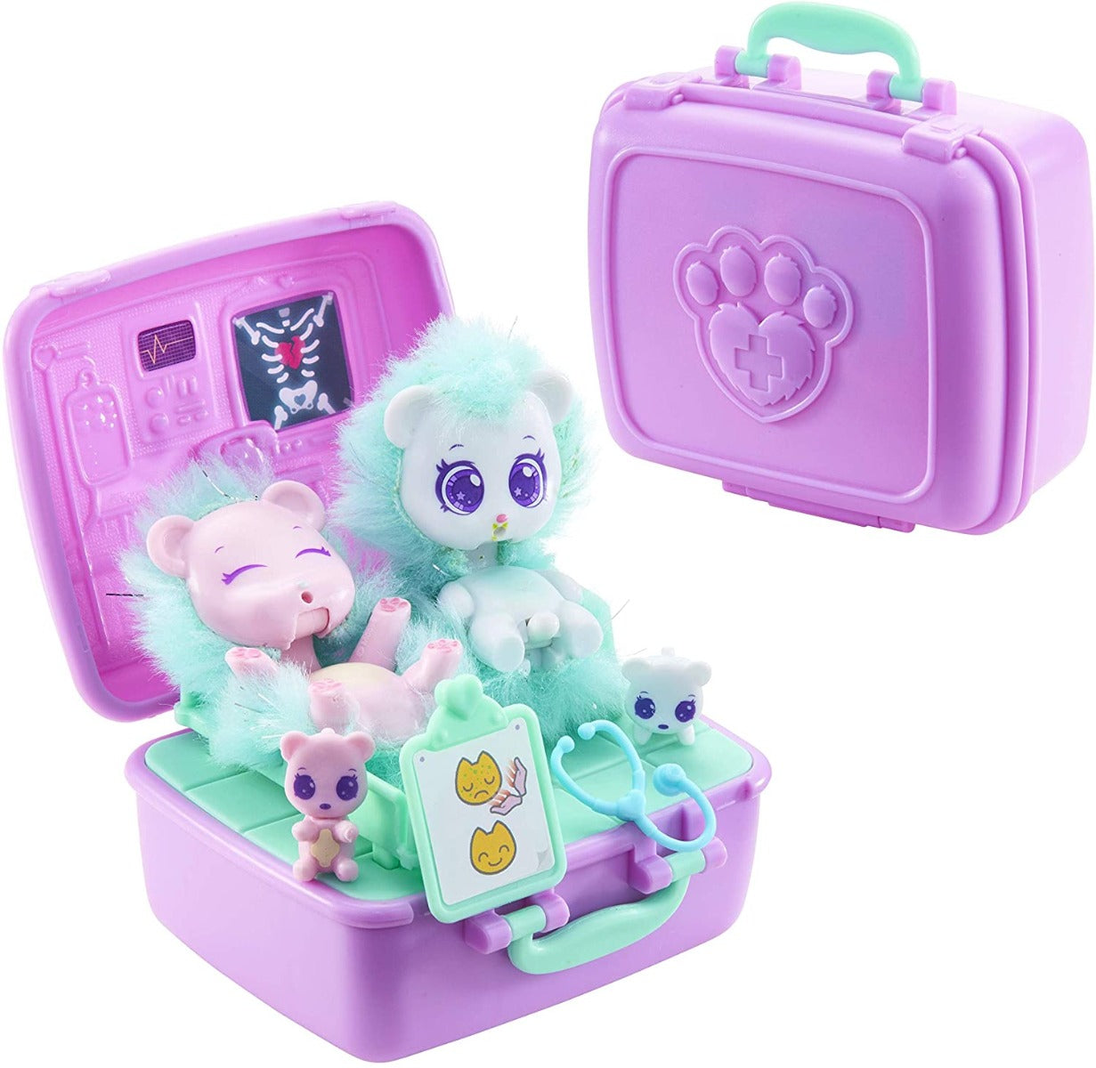 Buy Scruff A Luv Surprise Vet Rescue Bed Set with Polar Bear Family Mini Collectable | Yallatoys.com