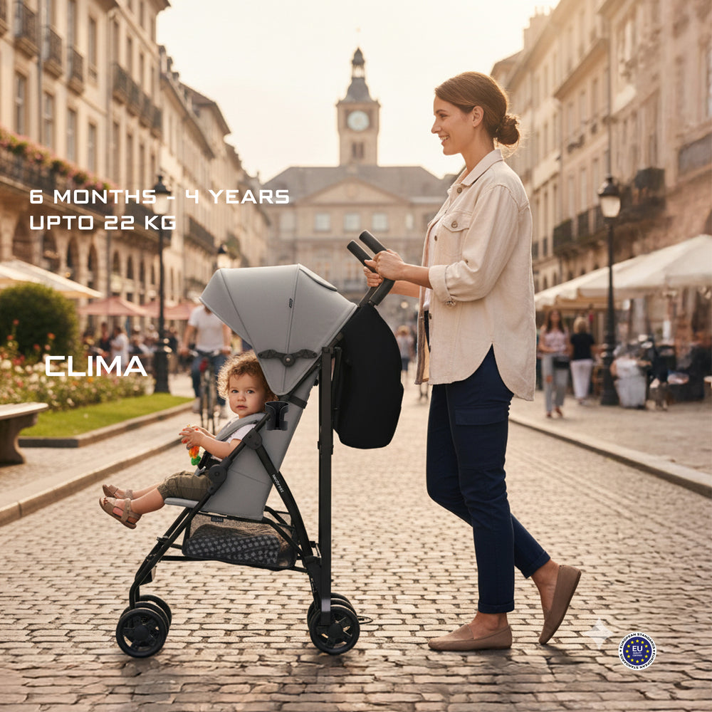Neobreez CLIMA Lightweight Compact Umbrella Stroller Mid Grey Neobreez Yallatoys
