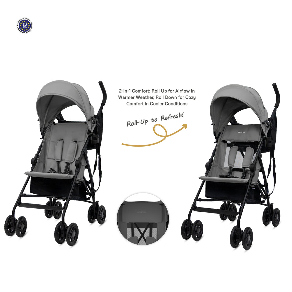 Neobreez CLIMA Lightweight Compact Umbrella Stroller Mid Grey Neobreez Yallatoys