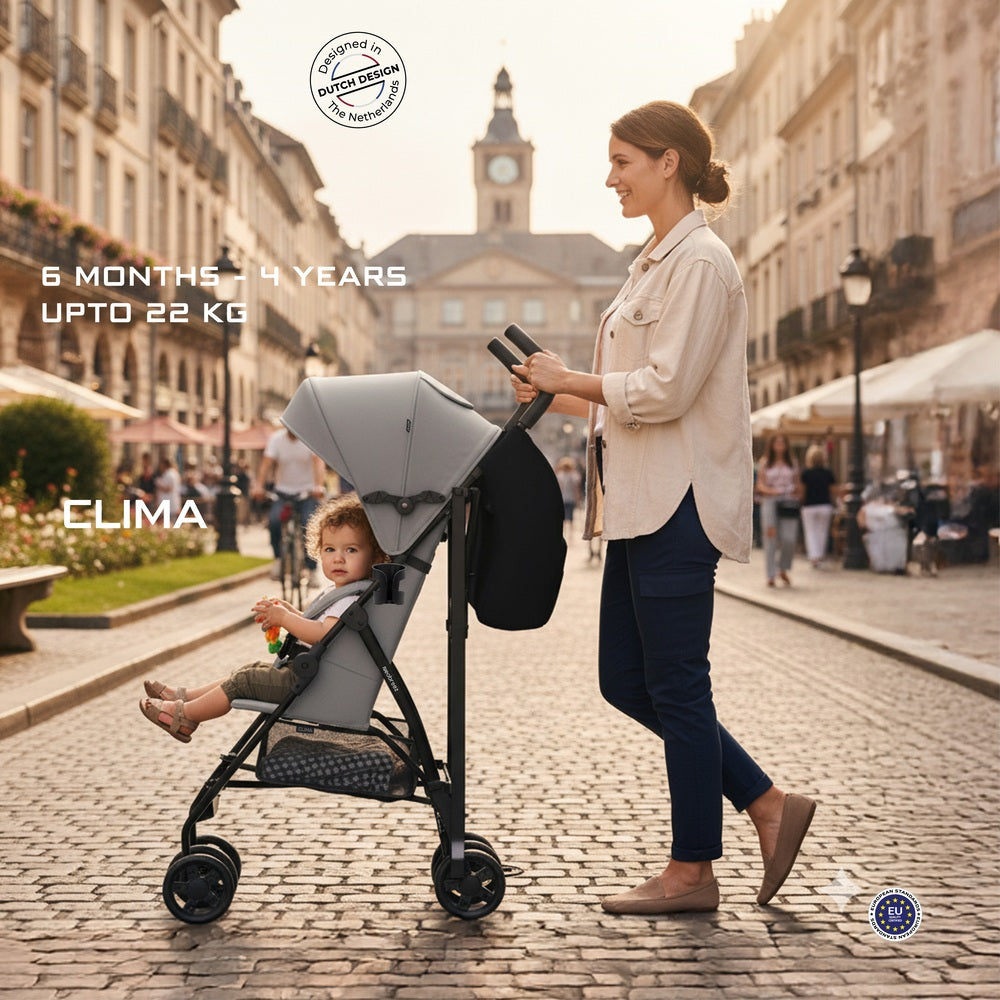Neobreez CLIMA Lightweight Compact Umbrella Stroller Mid Grey