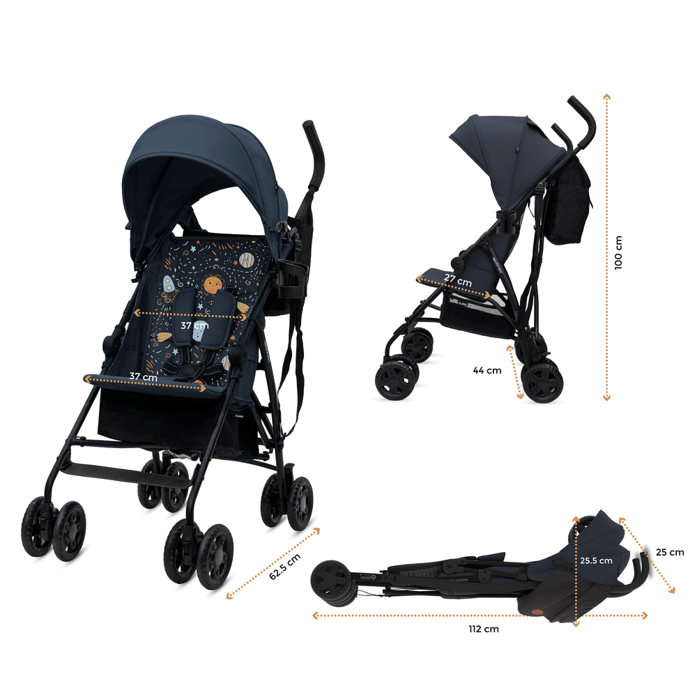 Neobreez CLIMA Lightweight Compact Umbrella Stroller Blue Neobreez Yallatoys