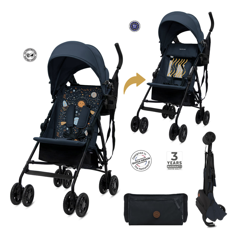 Neobreez CLIMA Lightweight Compact Umbrella Stroller Blue
