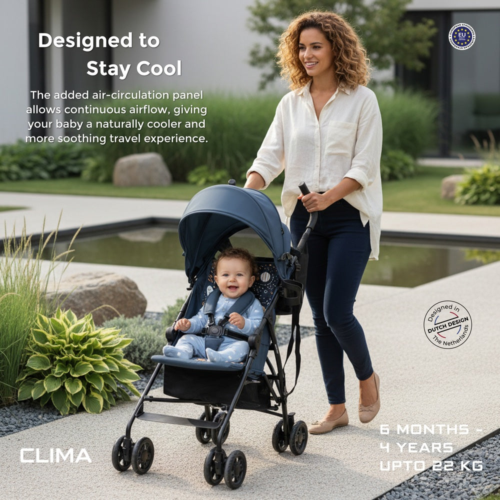 Neobreez CLIMA Lightweight Compact Umbrella Stroller Blue