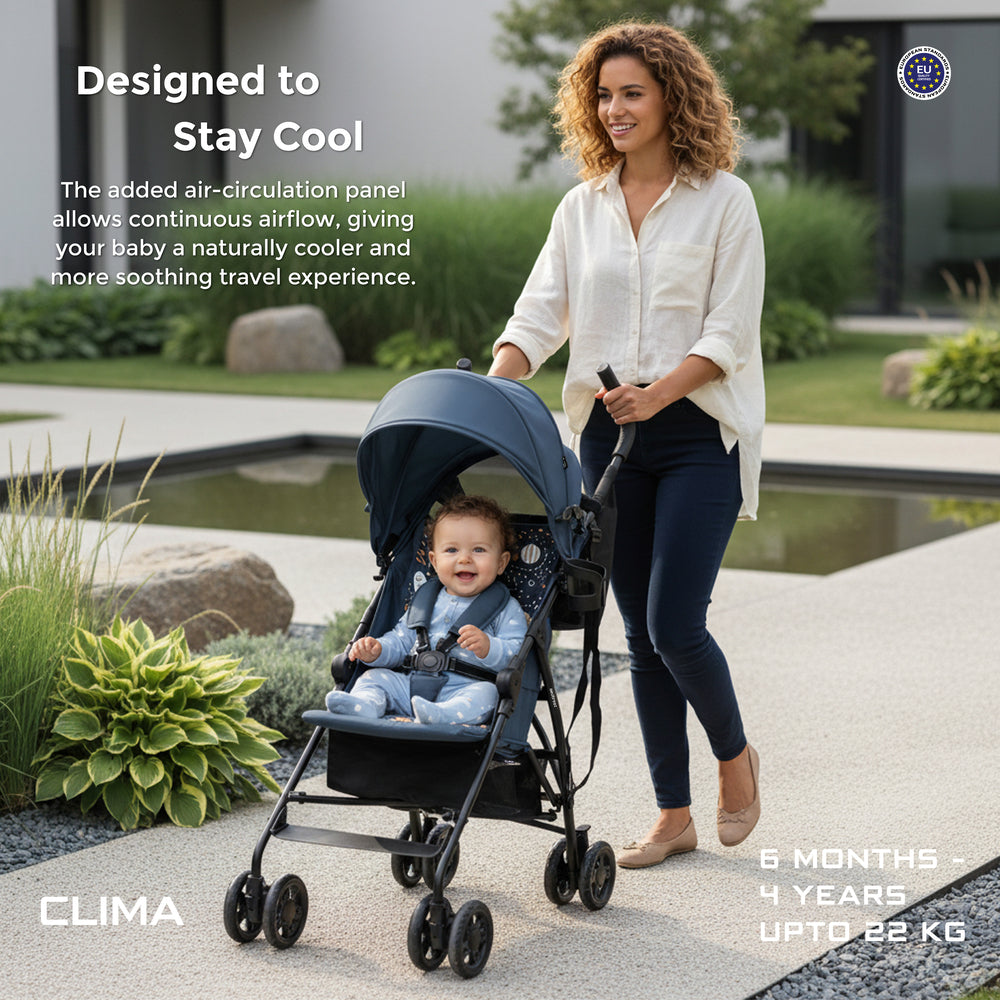 Neobreez CLIMA Lightweight Compact Umbrella Stroller Blue Neobreez Yallatoys