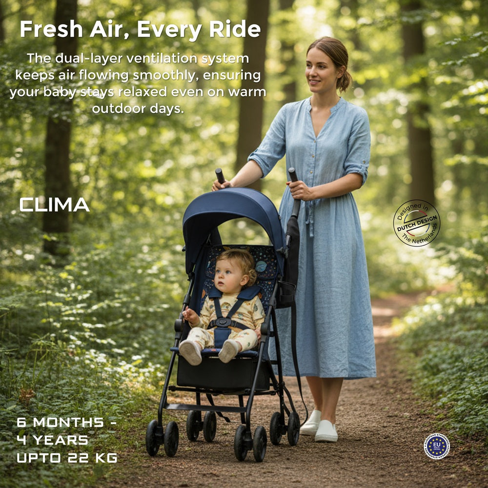 Neobreez CLIMA Lightweight Compact Umbrella Stroller Blue