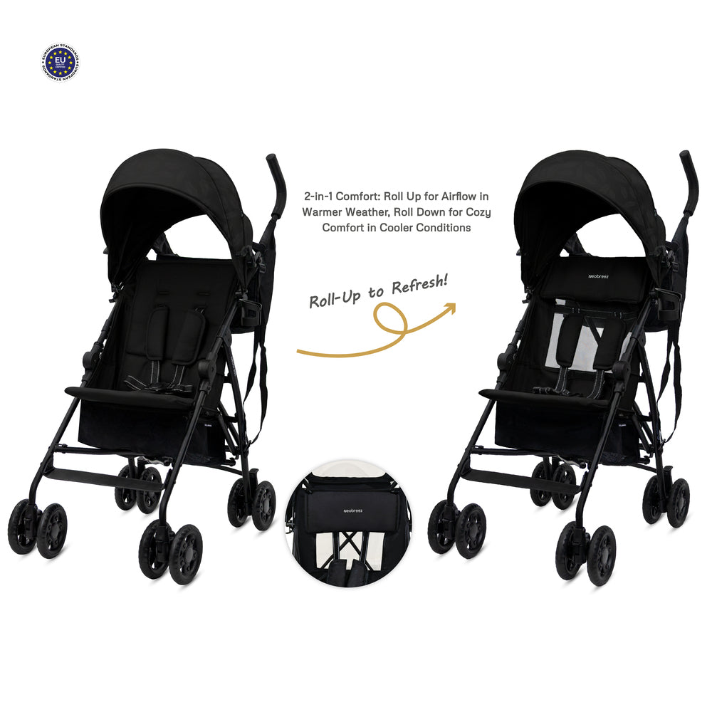 Neobreez CLIMA Lightweight Compact Umbrella Stroller Black Neobreez Yallatoys