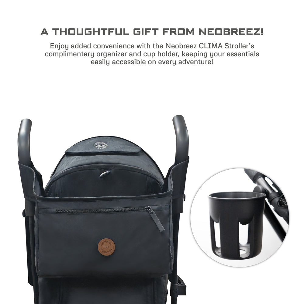 Neobreez CLIMA Lightweight Compact Umbrella Stroller Black Neobreez Yallatoys