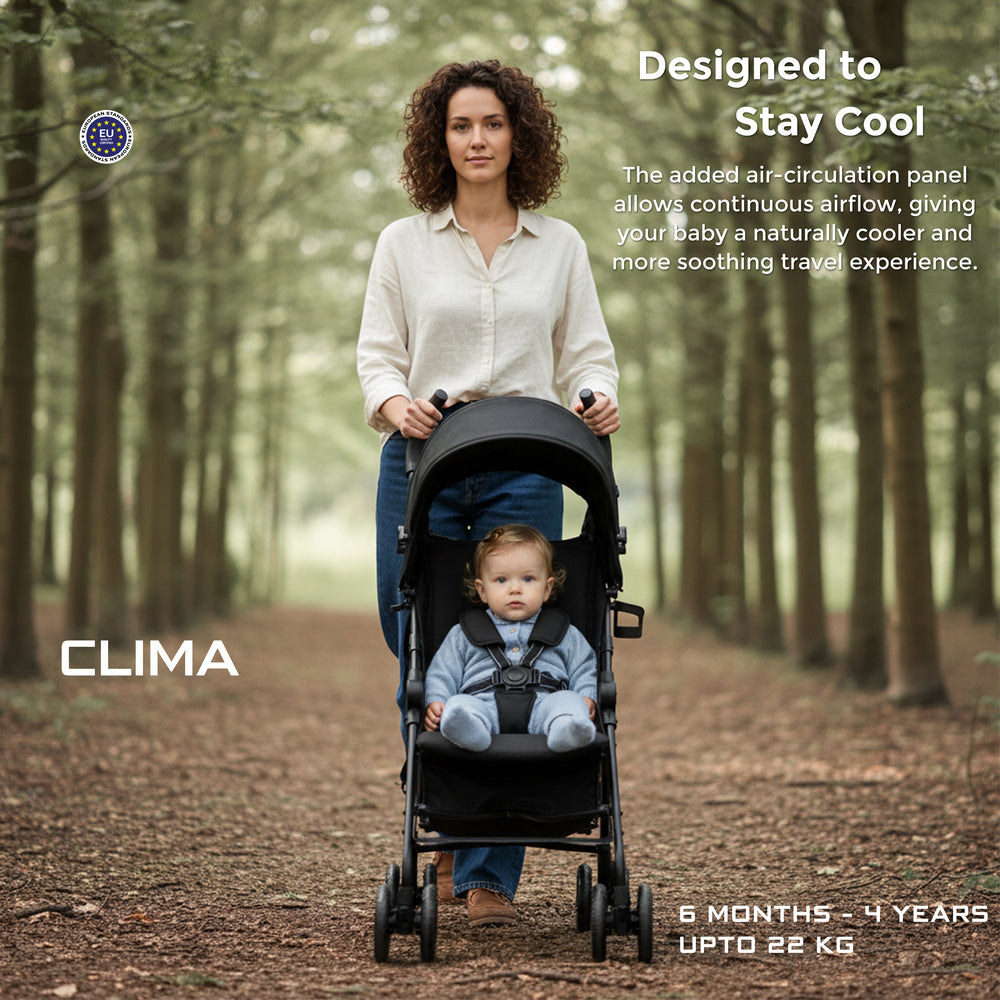 Neobreez CLIMA Lightweight Compact Umbrella Stroller Black Neobreez Yallatoys