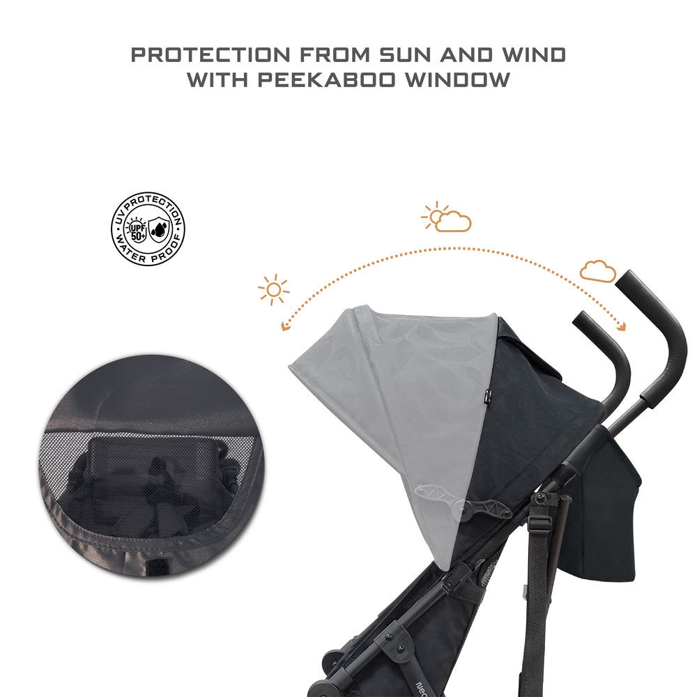 Neobreez CLIMA Lightweight Compact Umbrella Stroller Black Neobreez Yallatoys