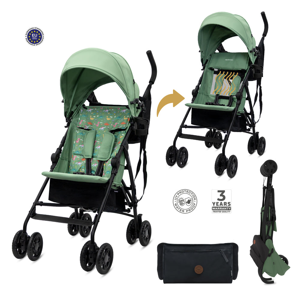Neobreez CLIMA Lightweight Compact Umbrella Stroller Green Neobreez Yallatoys