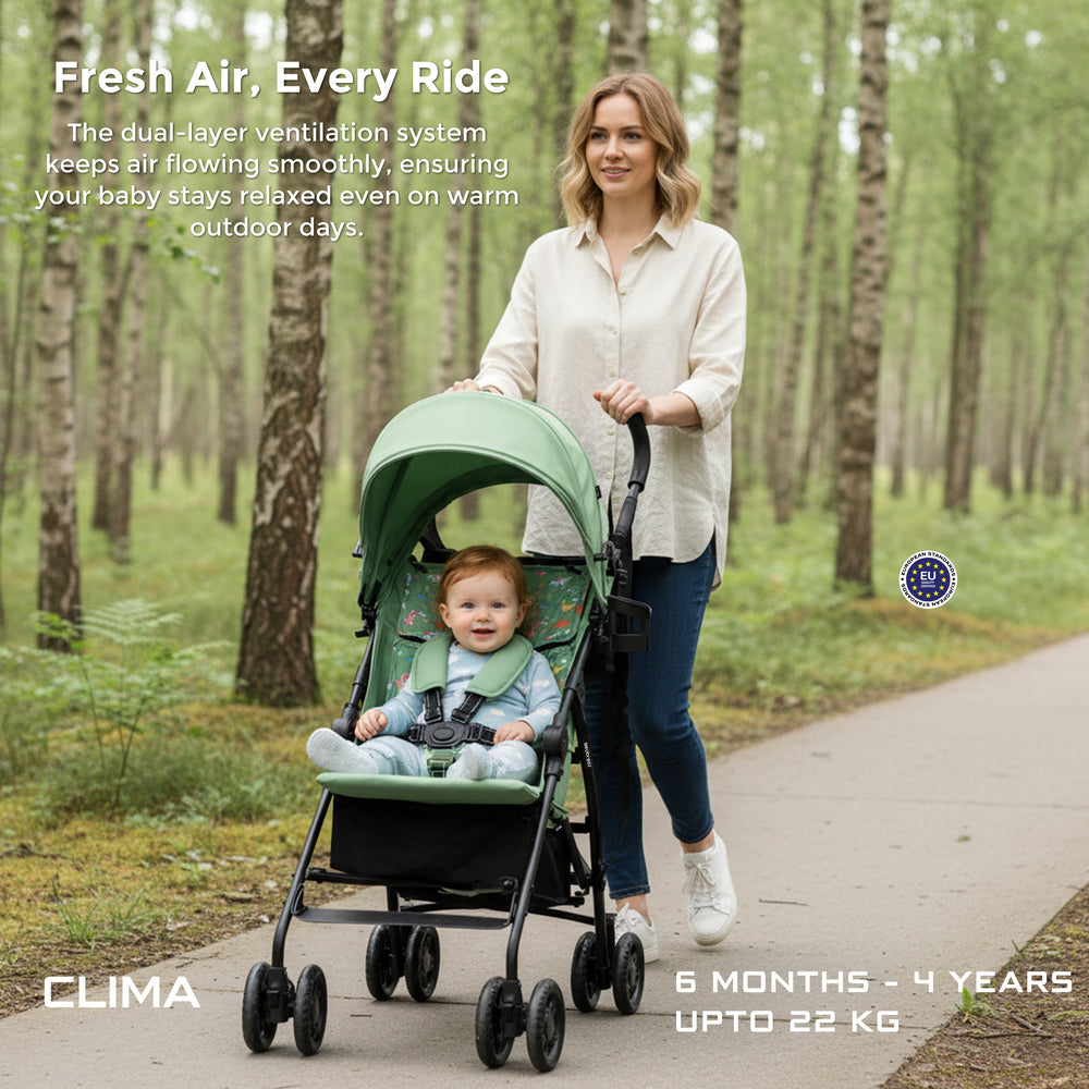 Neobreez CLIMA Lightweight Compact Umbrella Stroller Green Neobreez Yallatoys