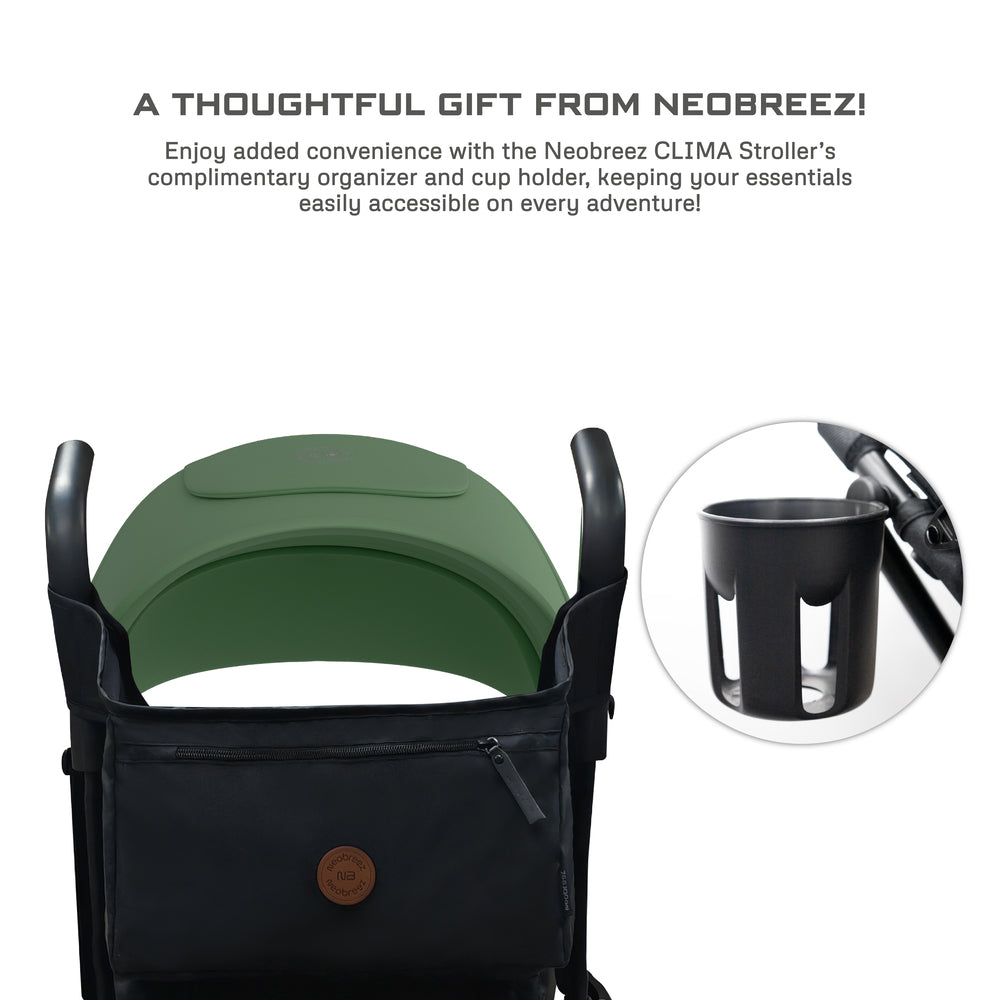 Neobreez CLIMA Lightweight Compact Umbrella Stroller Green Neobreez Yallatoys