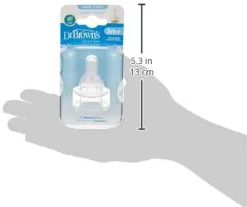 Dr.Browns Level 1 Silicone Narrow Nipple  2 Pack Dr Browns Yallatoys