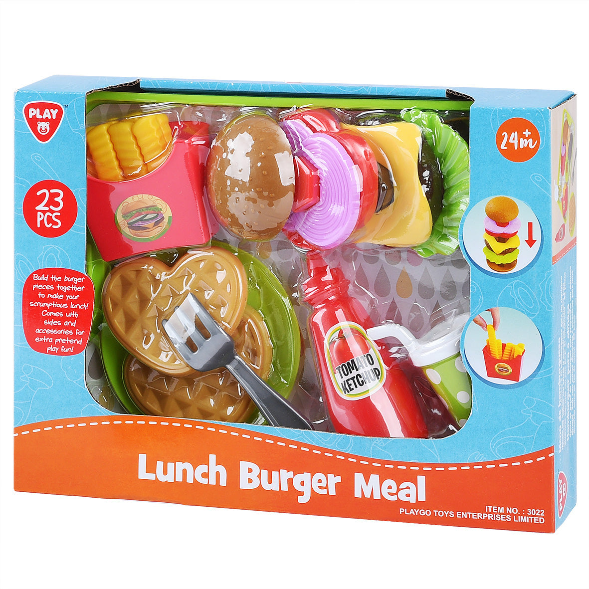 Playgo Lunch Burger Meal 23 Pcs Playgo Yallatoys