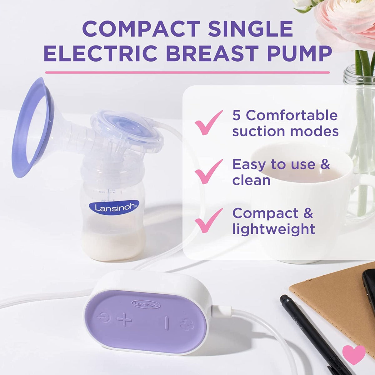 Lansinoh  Compact Single Electric Breast Pump Lansinoh Yallatoys