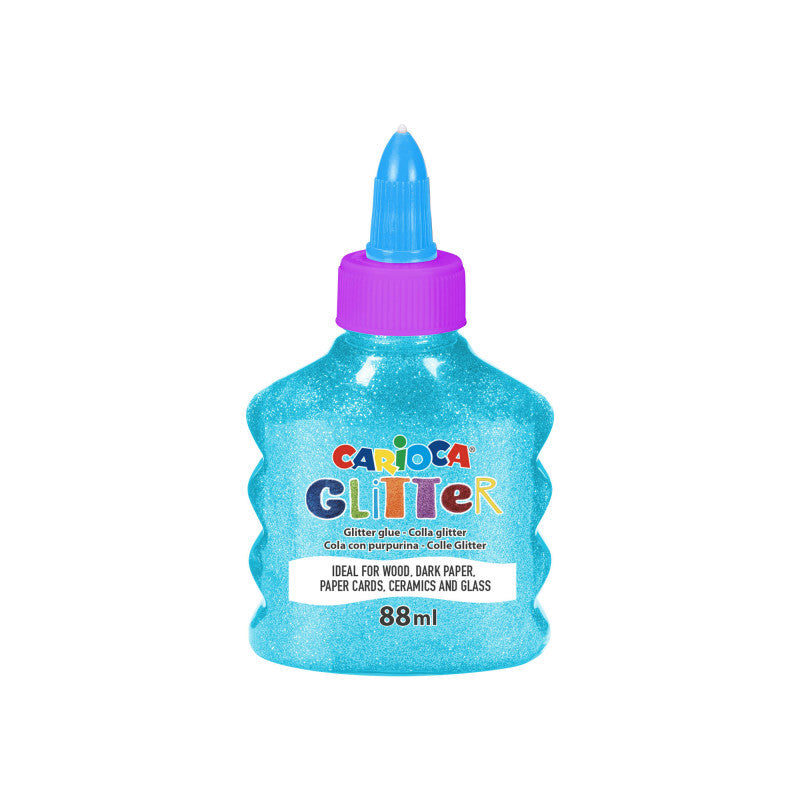Buy Carioca Glitter Glue Bottle Spark Blue 88ml | Yallatoys.com