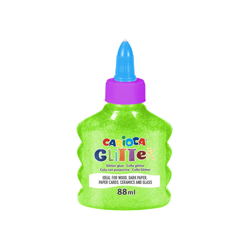 Buy Carioca Glitter Glue Bottle Spark Green 88ml | Yallatoys.com